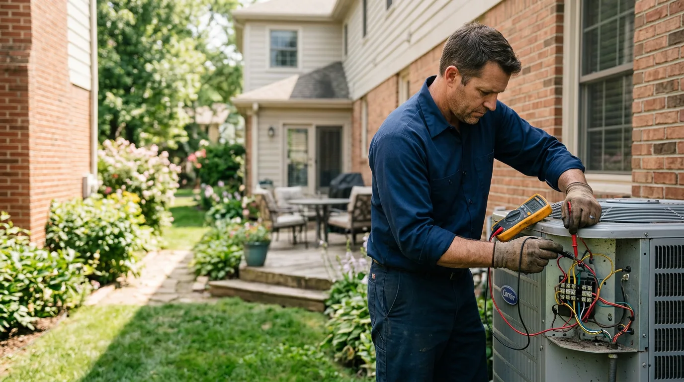 HVAC technician working near Ravia, OK